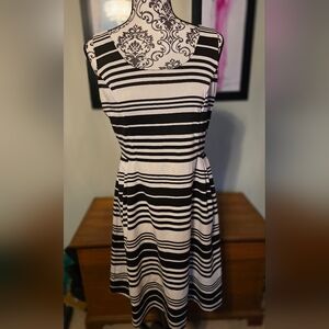 Merona Black and White Striped Mini Dress